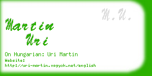 martin uri business card